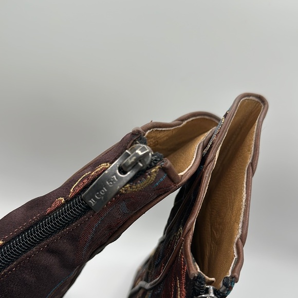 Rockwell Tharpe Sz 8 Passion Ranch Elegant Brown Heeled Boots Ornate‎ Embroidery - Picture 7 of 11